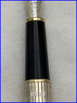 Montblanc Solitaire Sterling Silver Pinstripe, 144 Fountain Pen-VG condition