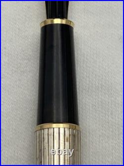 Montblanc Solitaire Sterling Silver Pinstripe, 144 Fountain Pen-VG condition