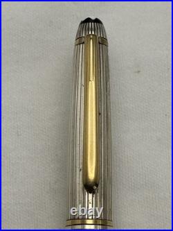 Montblanc Solitaire Sterling Silver Pinstripe, 144 Fountain Pen-VG condition