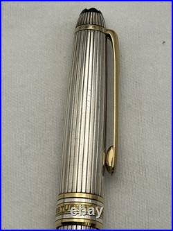Montblanc Solitaire Sterling Silver Pinstripe, 144 Fountain Pen-VG condition