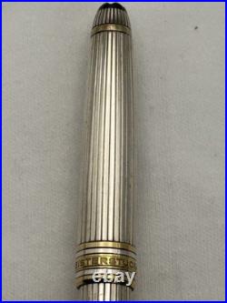 Montblanc Solitaire Sterling Silver Pinstripe, 144 Fountain Pen-VG condition