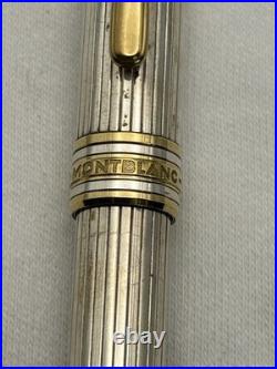 Montblanc Solitaire Sterling Silver Pinstripe, 144 Fountain Pen-VG condition