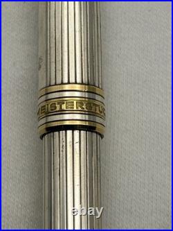 Montblanc Solitaire Sterling Silver Pinstripe, 144 Fountain Pen-VG condition