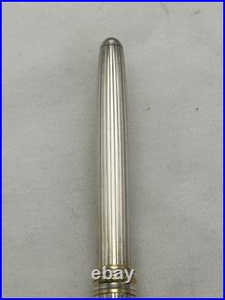 Montblanc Solitaire Sterling Silver Pinstripe, 144 Fountain Pen-VG condition