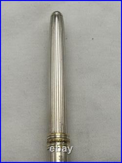Montblanc Solitaire Sterling Silver Pinstripe, 144 Fountain Pen-VG condition