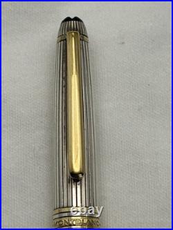 Montblanc Solitaire Sterling Silver Pinstripe, 164 Ballpoint Pen-VG condition