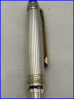 Montblanc Solitaire Sterling Silver Pinstripe, 164 Ballpoint Pen-VG condition