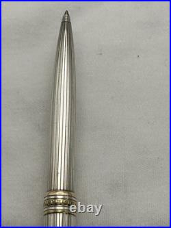 Montblanc Solitaire Sterling Silver Pinstripe, 164 Ballpoint Pen-VG condition