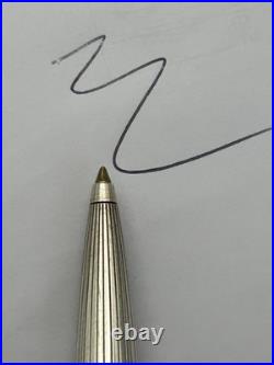 Montblanc Solitaire Sterling Silver Pinstripe, 164 Ballpoint Pen-VG condition