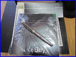 Montblanc Sterling Silver Carbon Fiber Ballpoint Pen Excellent 4 refills & Box