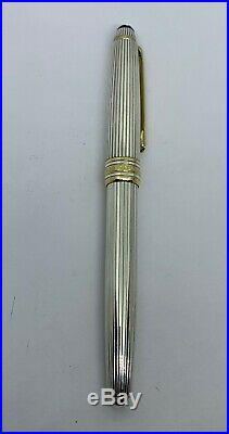 Montblanc Sterling Silver Fountain Pen Meisterstuck 18k nib
