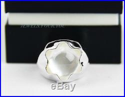 Montblanc Sterling Silver Star Grande Dame Ring Pearl Quartz New Italy Size 52