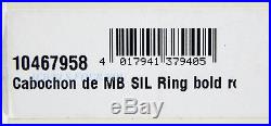 Montblanc Sterling Silver Star Grande Dame Ring Pink Quartz New Sz 58