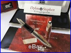 Montblanc meisterstuck legrand 146 solitaire sterling silver fountain pen + box