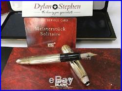 Montblanc meisterstuck legrand 146 solitaire sterling silver fountain pen + box