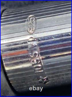 Montegrappa 1055 VI Sterling Silver Ballpoint Pen Twist Mechanism Blue Finish