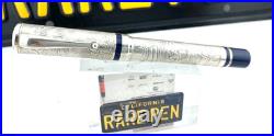 Montegrappa 1849 E W GOLD RUSH Sterling Silver Fountain Pen 18K M NEW Year2004