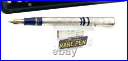 Montegrappa 1849 E W GOLD RUSH Sterling Silver Fountain Pen 18K M NEW Year2004