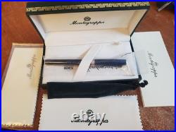 Montegrappa 1912 300 Sterling Silver Blue Marble 18k M Fountain Pen