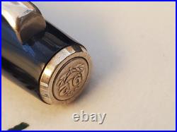 Montegrappa 1912 300 Sterling Silver Blue Marble 18k M Fountain Pen