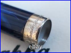 Montegrappa 1912 300 Sterling Silver Blue Marble 18k M Fountain Pen