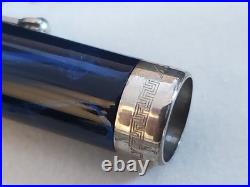 Montegrappa 1912 300 Sterling Silver Blue Marble 18k M Fountain Pen