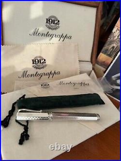 Montegrappa 1912 Vintage Sterling Silver Pen Ballpoint never used