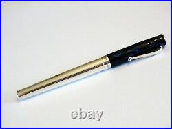 Montegrappa 300 Series Fountain Pen In Sterling Silver & Laque 18k Gold M Nib