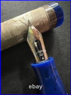 Montegrappa 925 Sterling Silver Fountain Pen with Fish & Dolphin (Ink stains)