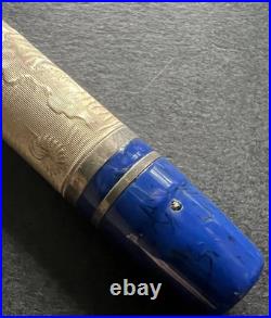 Montegrappa 925 Sterling Silver Fountain Pen with Fish & Dolphin (Ink stains)
