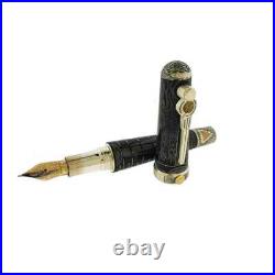 Montegrappa Alchemist Sterling Silver Fountain Pen 18k Gold Nib Limited Ed $7300