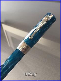 Montegrappa Blue Pearlized 1912 Sterling Silver Ballpoint Pen