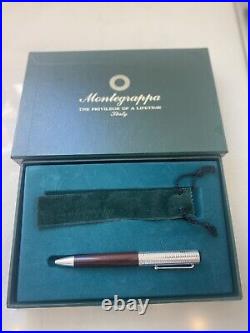 Montegrappa Brown Carmel Resin With Sterling Silver Ballpoint Pen