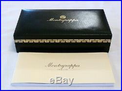 Montegrappa Classica Fountain Pen In Red With Sterling Silver & 18k Nib New