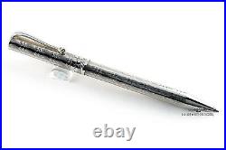 Montegrappa Cylindrical Reminiscence Etched 925 Ballpoint Pen RARE