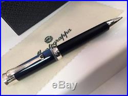 Montegrappa Desiderio Ballpoint Pen Navy Blue Resin ag925 Sterling Silver $510