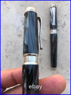 Montegrappa Emblema Grey Celluloid and Sterling Silver