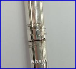 Montegrappa Executive Sterling Silver Twisted Ballpoint Pen wz/Box Vintage Rare