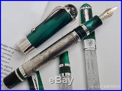 Montegrappa Kazan Limited Edition 165/500 Fountain Pen 925 Sterling Silver F