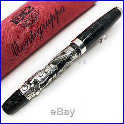 Montegrappa L. E Oriental Zodiac Dog Sterling Silver 18K nib Fountain Pen