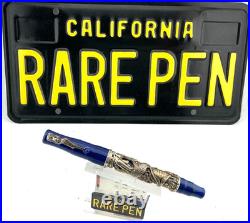 Montegrappa La Sirena Sterling Silver Celluloid Fountain Pen 18K M NEW Year 1998