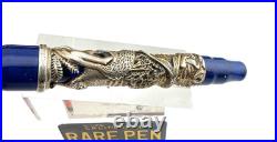 Montegrappa La Sirena Sterling Silver Celluloid Fountain Pen 18K M NEW Year 1998