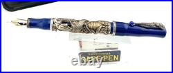 Montegrappa La Sirena Sterling Silver Celluloid Fountain Pen 18K M NEW Year 1998