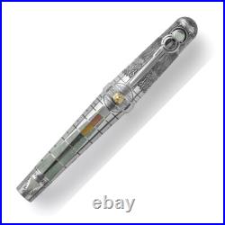 Montegrappa Limited Edition Alchemist Sterling Silver Fountain Pen, Aqua