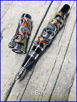 Montegrappa Limited Edition Chaos Solid Silver Fountain Pen Sylvester Stallone