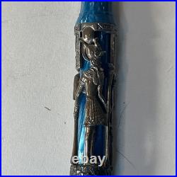 Montegrappa Luxor Blue Nile LE #585/1912 Sterling Silver & 18K Gold Pen