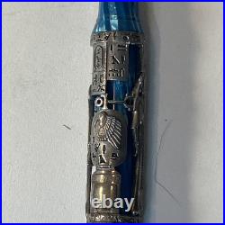 Montegrappa Luxor Blue Nile LE #585/1912 Sterling Silver & 18K Gold Pen