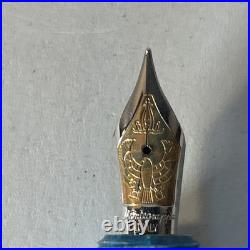 Montegrappa Luxor Blue Nile LE #585/1912 Sterling Silver & 18K Gold Pen