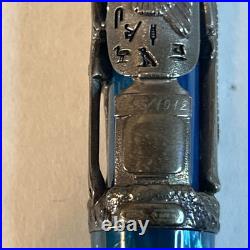 Montegrappa Luxor Blue Nile LE #585/1912 Sterling Silver & 18K Gold Pen