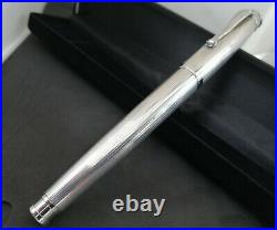 Montegrappa Memoria Pinstripe 925 Sterling Silver Fountain Pen Beautiful
